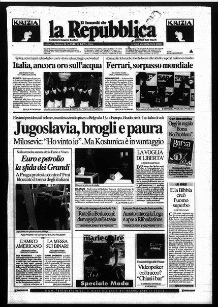 Il lunedì de La repubblica